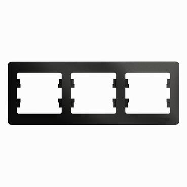 Systeme electric GSL000703 GLOSSA 3-постовая РАМКА, горизонтальная, АНТРАЦИТ фото 5