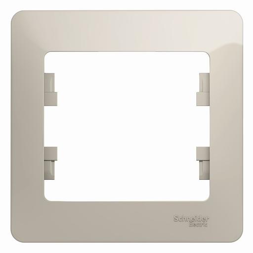 Systeme electric GSL000901 GLOSSA 1-постовая РАМКА, МОЛОЧНЫЙ фото 1