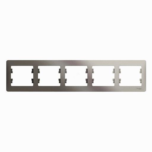 Systeme electric GSL001205 GLOSSA 5-постовая РАМКА, горизонтальная, ПЛАТИНА фото 1