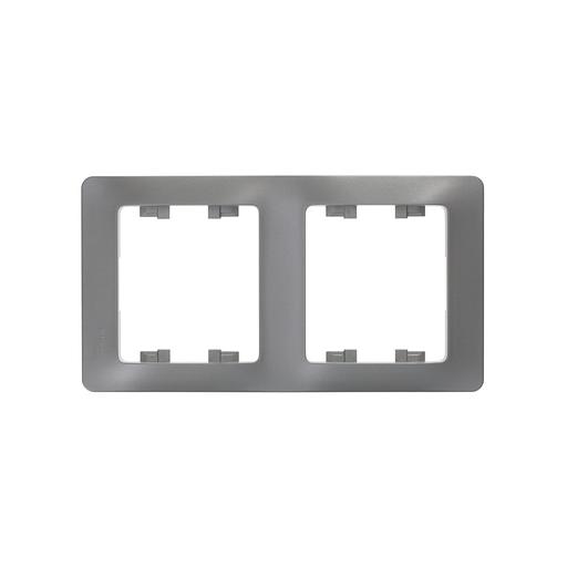 Systeme electric GSL001206 GLOSSA 2-постовая РАМКА, вертикальная, ПЛАТИНА фото 3