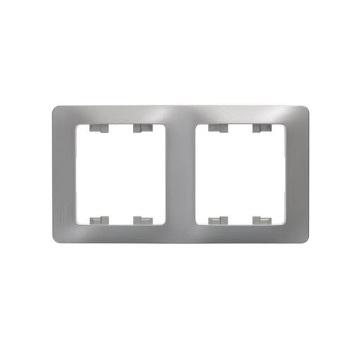 Systeme electric GSL001206 GLOSSA 2-постовая РАМКА, вертикальная, ПЛАТИНА фото 4