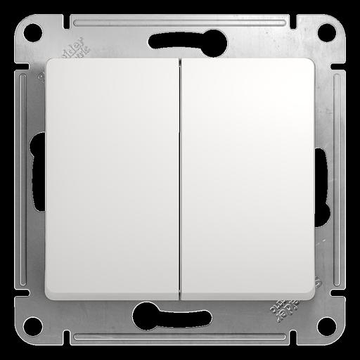 Systeme electric GSL000151 GLOSSA 2-клавишный ВЫКЛЮЧАТЕЛЬ, сх.5, 10АХ, механизм, БЕЛЫЙ фото 1