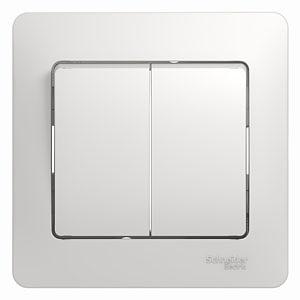 Systeme electric GSL000152 GLOSSA 2-клавишный ВЫКЛЮЧАТЕЛЬ, сх.5, 10АХ, в сборе, БЕЛЫЙ фото 4