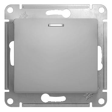 Systeme electric GSL000313 GLOSSA 1-клавишный ВЫКЛЮЧАТЕЛЬ с подсветкой, сх.1а, 10АХ, механизм, АЛЮМИНИЙ фото 2