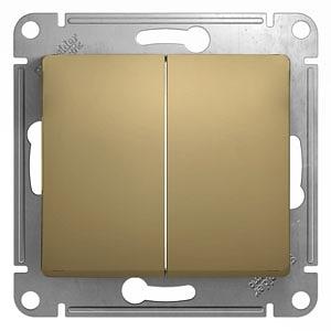 Systeme electric GSL000451 GLOSSA 2-клавишный ВЫКЛЮЧАТЕЛЬ, сх.5, 10АХ, механизм, ТИТАН фото 3