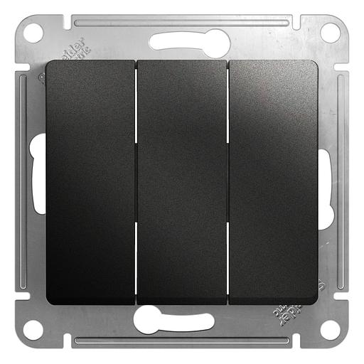 Systeme electric GSL000731 GLOSSA 3-клав. ВЫКЛЮЧАТЕЛЬ, сх.3, 10АХ, механизм, АНТРАЦИТ фото 1