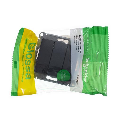 Systeme electric GSL000731 GLOSSA 3-клав. ВЫКЛЮЧАТЕЛЬ, сх.3, 10АХ, механизм, АНТРАЦИТ фото 2