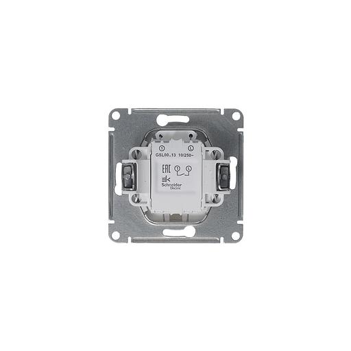 Systeme electric GSL001213 GLOSSA 1-клавишный ВЫКЛЮЧАТЕЛЬ с подсветкой,сх.1а,10AX, механизм, ПЛАТИНА фото 3