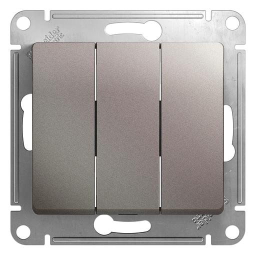 Systeme electric GSL001231 GLOSSA 3-клавишный ВЫКЛЮЧАТЕЛЬ,сх.3,10AX, механизм, ПЛАТИНА фото 1