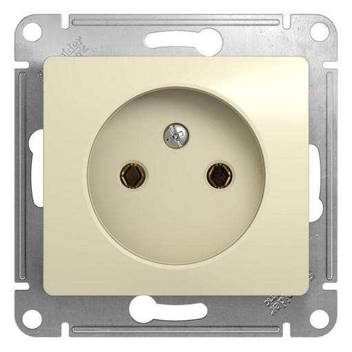 Systeme electric GSL000241 GLOSSA РОЗЕТКА без заземления, 16А, механизм, БЕЖЕВЫЙ фото 1