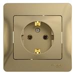 Systeme electric GSL000442 GLOSSA РОЗЕТКА с заземлением, 16А, в сборе, ТИТАН фото 5