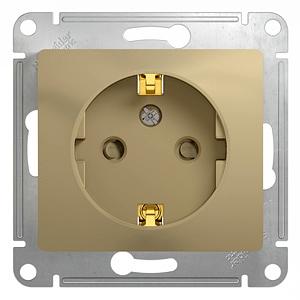 Systeme electric GSL000445 GLOSSA РОЗЕТКА с заземлением со шторками, 16А, механизм, ТИТАН фото 4