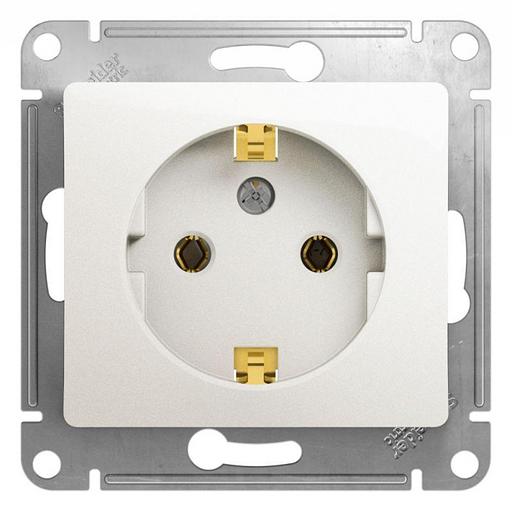 Systeme electric GSL000643 GLOSSA РОЗЕТКА с заземлением, механизм, ПЕРЛАМУТР фото 1