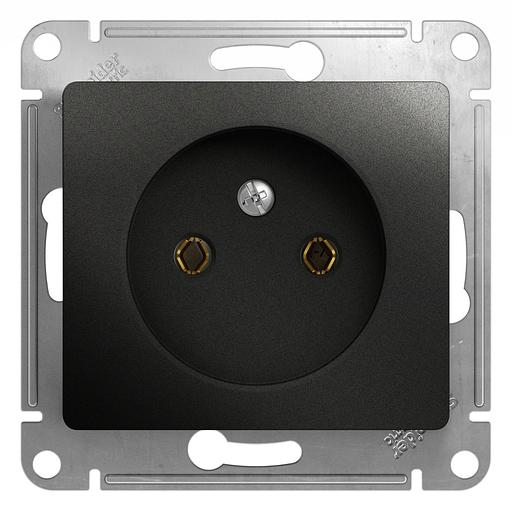 Systeme electric GSL000741 GLOSSA РОЗЕТКА без заземления, 16А, 250В, механизм, АНТРАЦИТ фото 1