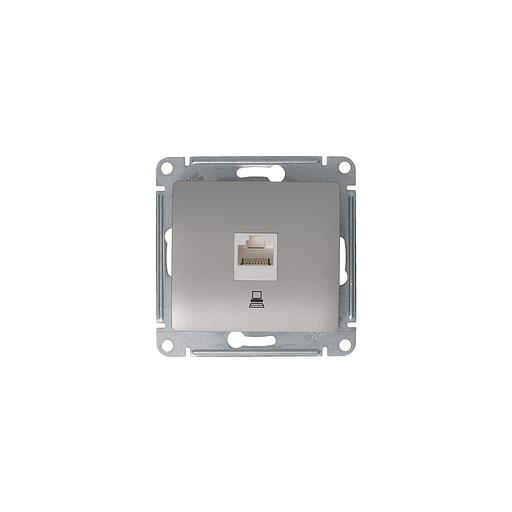 Systeme electric GSL001281K GLOSSA РОЗЕТКА компьютерная RJ45 кат.5E, механизм, ПЛАТИНА фото 5
