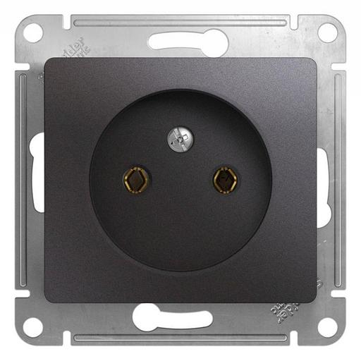 Systeme electric GSL001341 GLOSSA РОЗЕТКА без заземления,16А, 250В, механизм, ГРАФИТ фото 1
