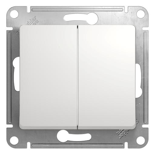 Systeme electric GSL000165 GLOSSA 2-клавишный ПЕРЕКЛЮЧАТЕЛЬ, сх.6, 10АХ, механизм, БЕЛЫЙ фото 2