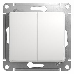 Systeme electric GSL000165 GLOSSA 2-клавишный ПЕРЕКЛЮЧАТЕЛЬ, сх.6, 10АХ, механизм, БЕЛЫЙ фото 4