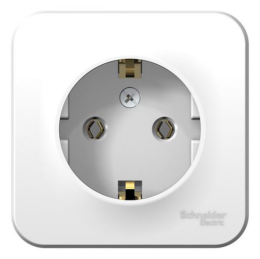 Systeme electric BLNRA010101 BLANCA О/У РОЗЕТКА с заземлением без шторок, 16А, 250В, БЕЛЫЙ фото 1