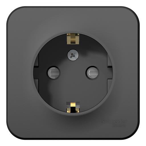Systeme electric BLNRA011116 BLANCA О/У РОЗЕТКА с заземлением со шторк. ИЗОЛ.ПЛ., 16А, 250В, АНТРАЦИТ фото 1