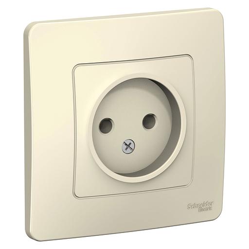 Systeme electric BLNRS000012 BLANCA С/У РОЗЕТКА без заземления без шторок 16А, 250В, МОЛОЧНЫЙ фото 2