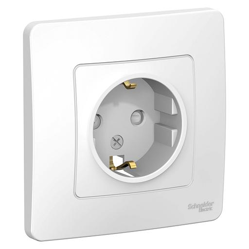 Systeme electric BLNRS001111 BLANCA С/У РОЗЕТКА с заземлением со шторками, 16А, 250В, БЕЛЫЙ фото 2