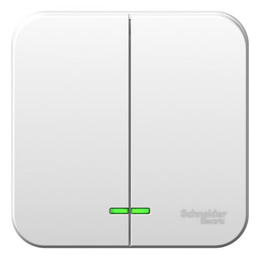 Systeme electric BLNVA065111 BLANCA О/У 2-клавишный ВЫКЛЮЧАТЕЛЬ ( c х.5) с подсв.ИЗОЛ.ПЛ.,6А,250B,БЕЛЫЙ фото 2