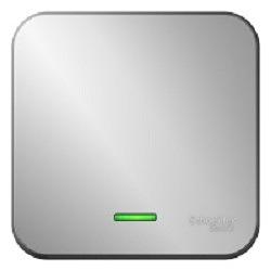 Systeme electric BLNVA101113 BLANCA О/У 1-клавишный ВЫКЛЮЧАТЕЛЬ ( c х.1)с подсв.ИЗОЛ.ПЛ.,10А,250B,АЛЮМИНИЙ фото 1