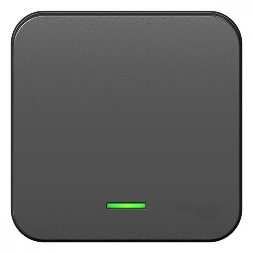 Systeme electric BLNVA101116 BLANCA О/У 1-клавишный ВЫКЛЮЧАТЕЛЬ ( c х.1) с подсв.ИЗОЛ.ПЛ,10А,250B,АНТРАЦИТ фото 1