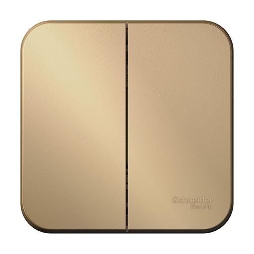 Systeme electric BLNVA105014 BLANCA О/У 2-клавишный ВЫКЛЮЧАТЕЛЬ ( c х.5) ИЗОЛ.ПЛ., 10А, 250B, ТИТАН фото 2