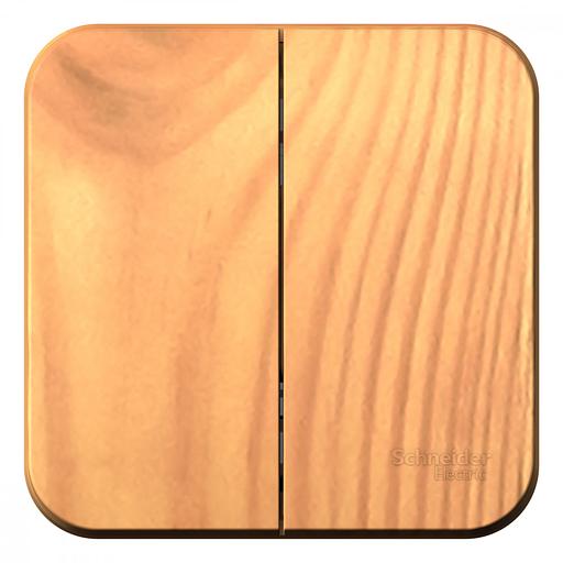 Systeme electric BLNVA105015 BLANCA О/У 2-клавишный ВЫКЛЮЧАТЕЛЬ ( c х.5) ИЗОЛ.ПЛ., 10А, 250B, ЯСЕНЬ фото 1