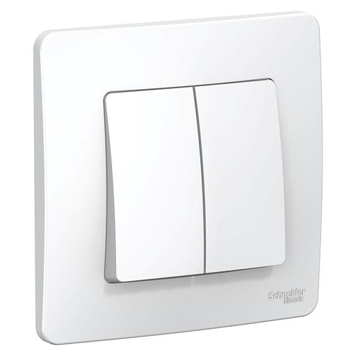 Systeme electric BLNVS006501 BLANCA С/У 2-клавишный ВЫКЛЮЧАТЕЛЬ ( c х.5), 6А, 250В, БЕЛЫЙ фото 1