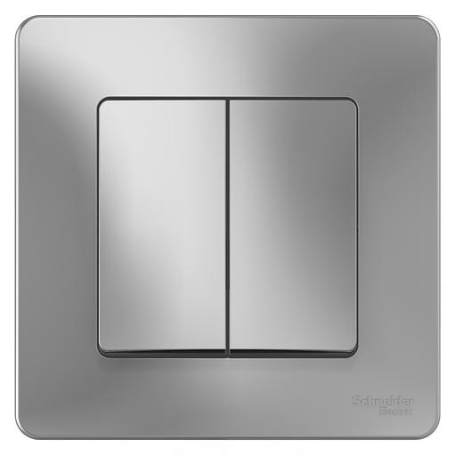 Systeme electric BLNVS010503 BLANCA С/У 2-клавишный ВЫКЛЮЧАТЕЛЬ ( c х.5), 10А, 250B, АЛЮМИНИЙ фото 2
