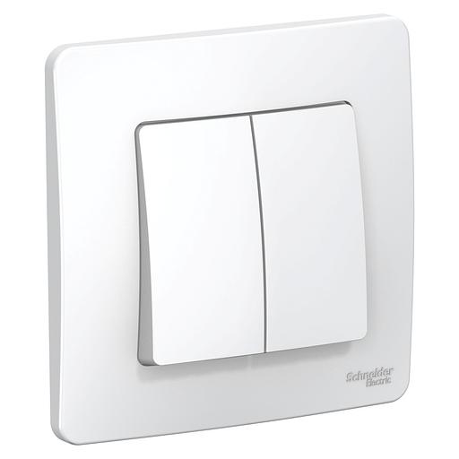 Systeme electric BLNVS010501 BLANCA С/У 2-клавишный ВЫКЛЮЧАТЕЛЬ ( c х.5), 10А, 250B, БЕЛЫЙ фото 1