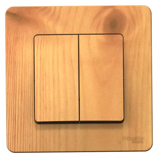 Systeme electric BLNVS010505 BLANCA С/У 2-клавишный ВЫКЛЮЧАТЕЛЬ ( c х.5), 10А, 250B, ЯСЕНЬ фото 1