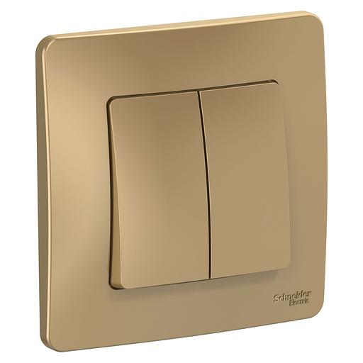 Systeme electric BLNVS010504 BLANCA С/У 2-клавишный ВЫКЛЮЧАТЕЛЬ ( c х.5), 10А, 250B, ТИТАН фото 2