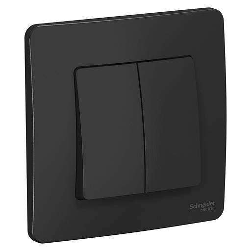 Systeme electric BLNVS010506 BLANCA С/У 2-клавишный ВЫКЛЮЧАТЕЛЬ ( c х.5), 10А, 250B, АНТРАЦИТ фото 1
