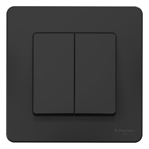 Systeme electric BLNVS010506 BLANCA С/У 2-клавишный ВЫКЛЮЧАТЕЛЬ ( c х.5), 10А, 250B, АНТРАЦИТ фото 2