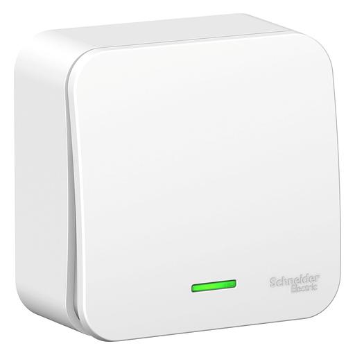 Systeme electric BLNVA106111 BLANCA О/У 1-клавишный ПЕРЕКЛЮЧАТЕЛЬ ( c х.6) с подсв.ИЗОЛ.ПЛ,10А,250B,БЕЛЫЙ фото 1