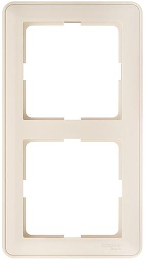 Systeme electric KD-2-28 W59 2-постовая РАМКА, СЛОНОВАЯ КОСТЬ фото 1