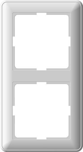 Systeme electric KD-2-28 W59 2-постовая РАМКА, СЛОНОВАЯ КОСТЬ фото 2
