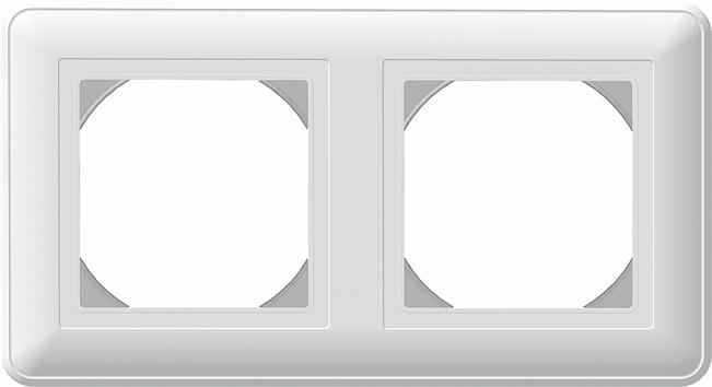 Systeme electric KD-2B-18 W59 AQUA 2-постовая РАМКА, IP44, БЕЛЫЙ фото 1