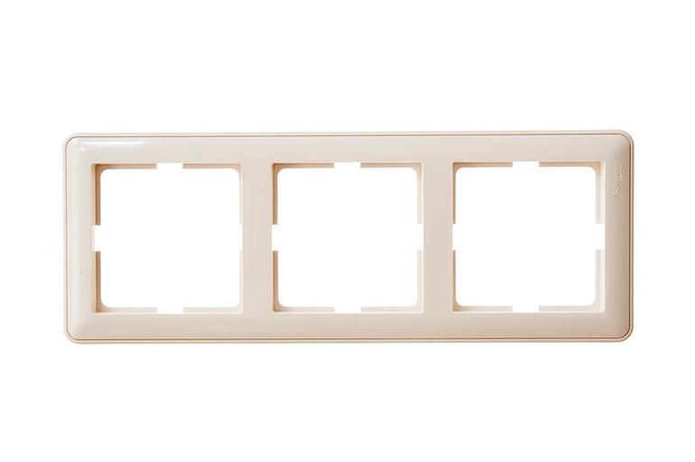 Systeme electric KD-3-28 W59 3-постовая РАМКА, СЛОНОВАЯ КОСТЬ фото 1