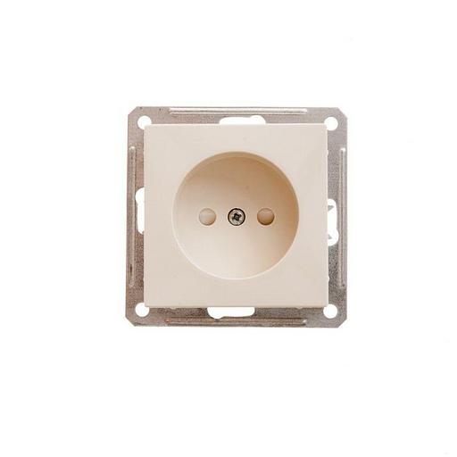 Systeme electric RS16-151-2-86 W59 РОЗЕТКА без заземления со шторками, 16А, механизм, СЛОНОВАЯ КОСТЬ фото 1