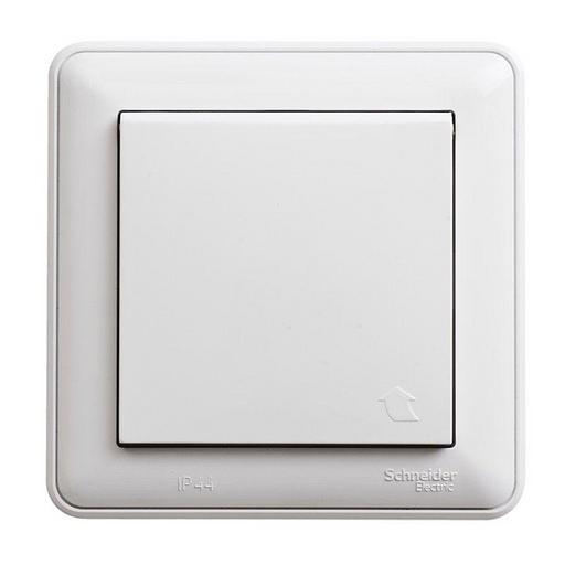 Systeme electric RS16-152B-18 W59 AQUA РОЗЕТКА с заземлением со шторками, 16А, IP44, в сборе, БЕЛЫЙ фото 1