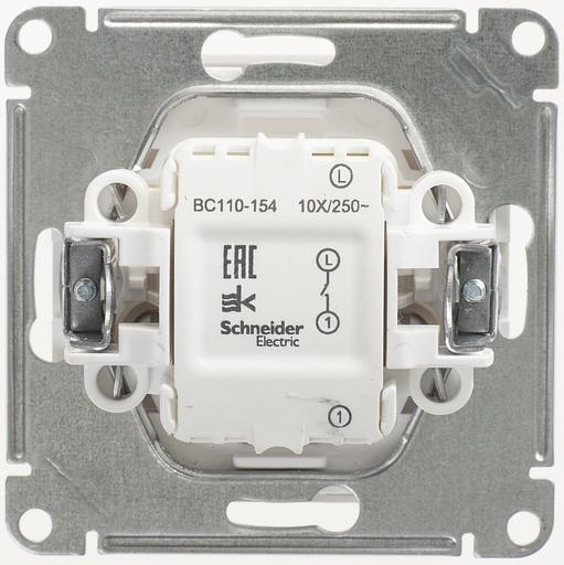 Systeme electric VS110-154-1-86 W59 1-клавишный ВЫКЛЮЧАТЕЛЬ, 10АХ, механизм, БЕЛЫЙ фото 2