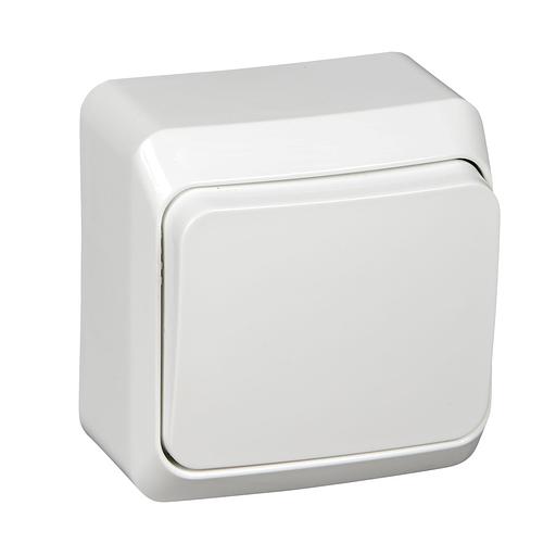 Systeme electric BA10-001B ЭТЮД О/У 1-клавишный ВЫКЛЮЧАТЕЛЬ 10 АХ, БЕЛЫЙ, Россия фото 1