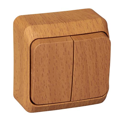 Systeme electric BA10-002T ЭТЮД О/У 2-клавишный ВЫКЛЮЧАТЕЛЬ 10 АХ, БУК, Россия фото 1