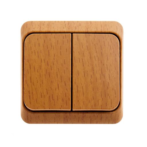 Systeme electric BA10-002T ЭТЮД О/У 2-клавишный ВЫКЛЮЧАТЕЛЬ 10 АХ, БУК, Россия фото 2