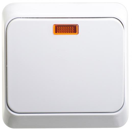 Systeme electric BA10-005B ЭТЮД О/У 1-клавишный ВЫКЛЮЧАТЕЛЬ с подсветкой 10 АХ, БЕЛЫЙ, Россия фото 3